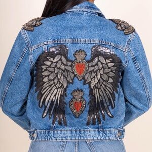 Exclusively designed jean jacket for women